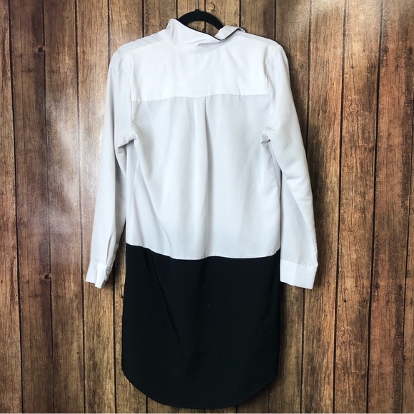 Olive & Oak Grey & Black Button Front Dress Great Condition Womens Size Small - Picture 2 of 2